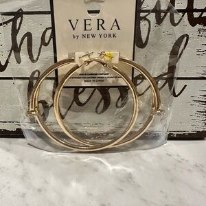 Vera by New York Gold Hoop Earrings